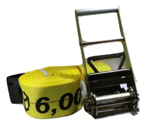 4" x 30 Ft Heavy Duty Ratchet Strap w/ Flat Hooks | R430FHD