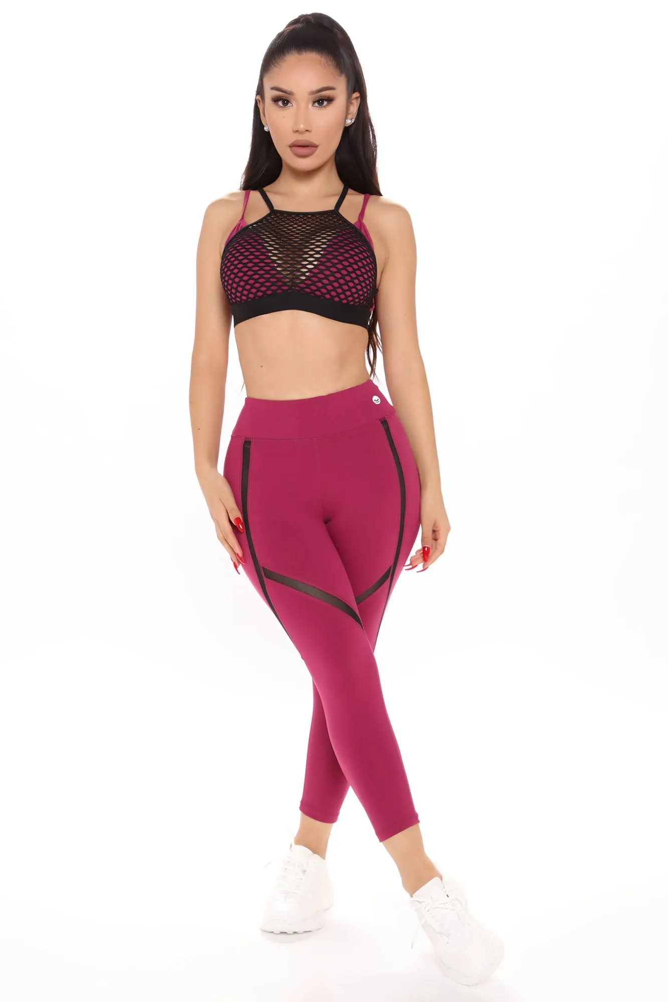 All In Your Head Active Leggings - Wine
