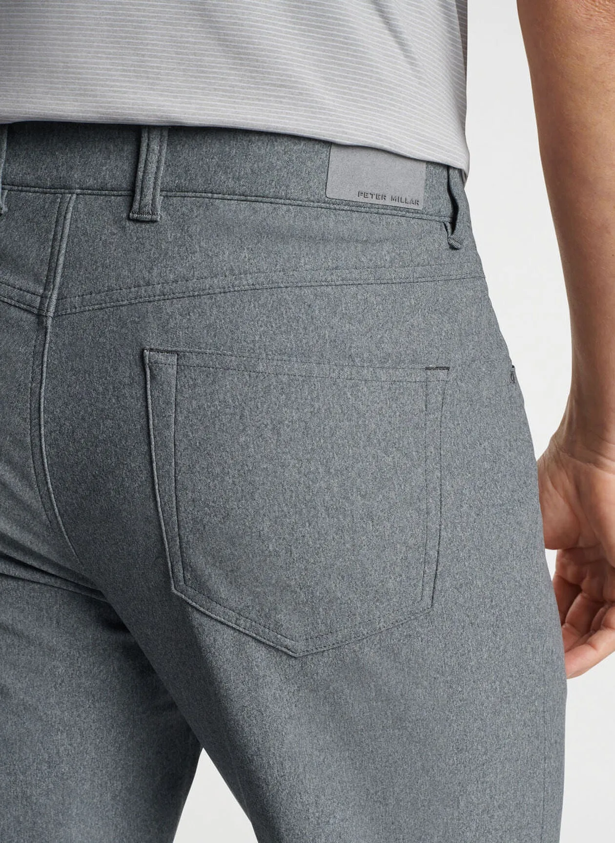 Brevard Performance Flannel Five-Pocket Pant in Charcoal by Peter Millar