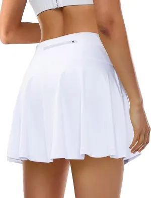 Buauty Women's Tennis Skirt Shorts Pleated High Waisted Golf Skorts with Pockets Workout Athletic Casual Outfit Clothes