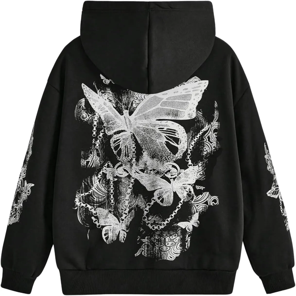 COZYEASE Women's Slogan Graphic Print Drawstring Hoodie Kangaroo Pocket Thermal Sweatshirt