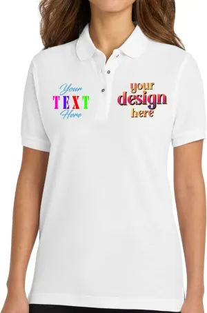Custom Polo Shirts for Women Personalized Work or Golf Polo, Sweat - Absorbing Fabric, Slim Fit Design - L500