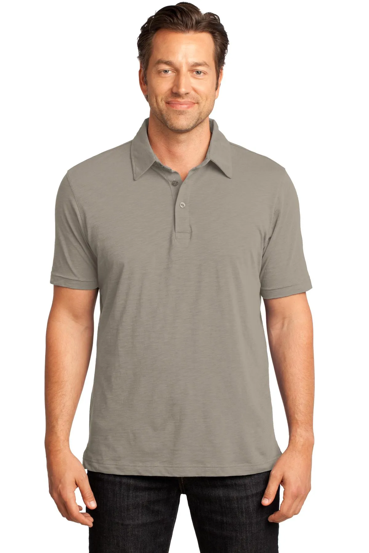 District Made Men's Slub Polo. DM350