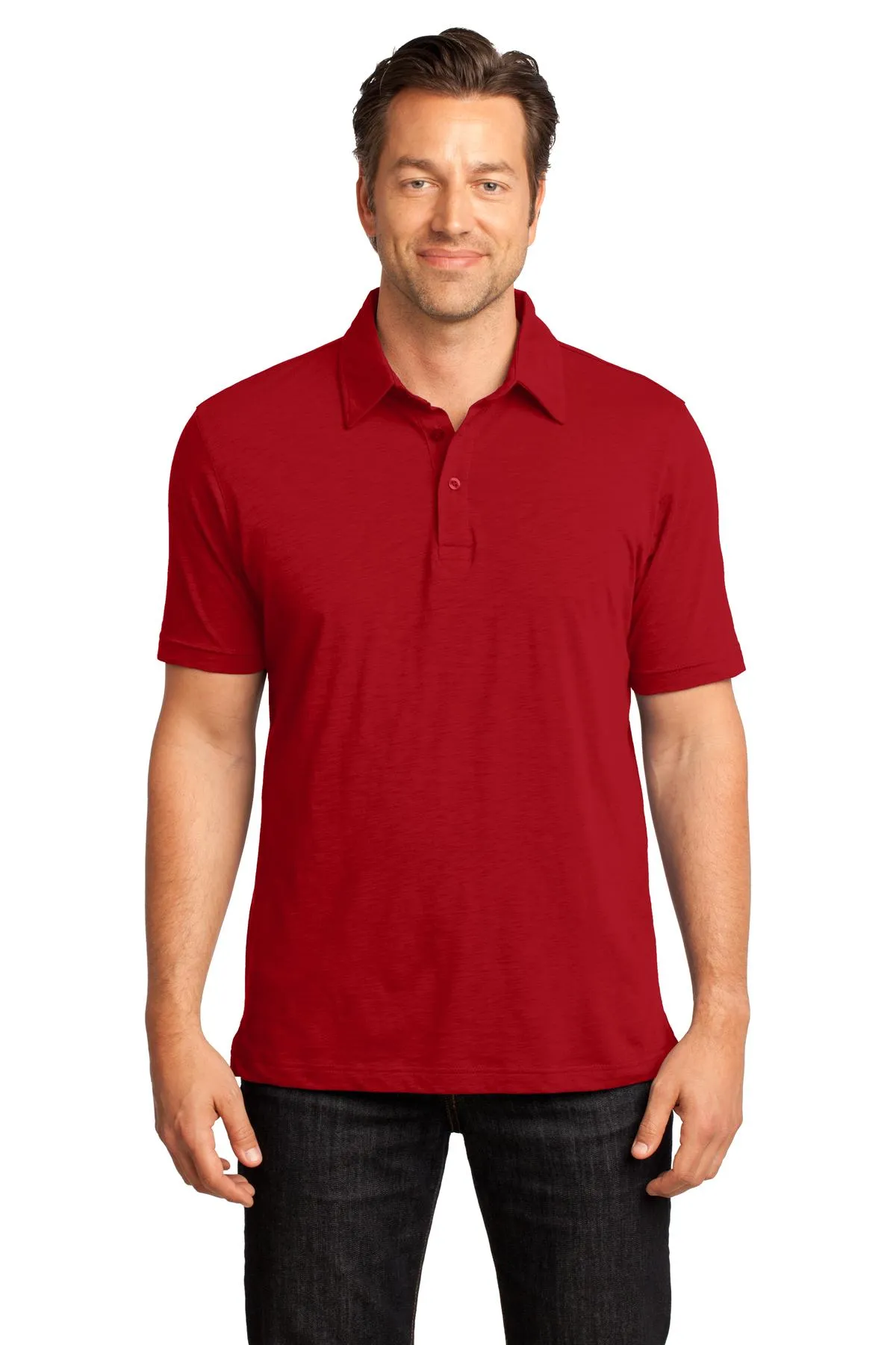 District Made Men's Slub Polo. DM350