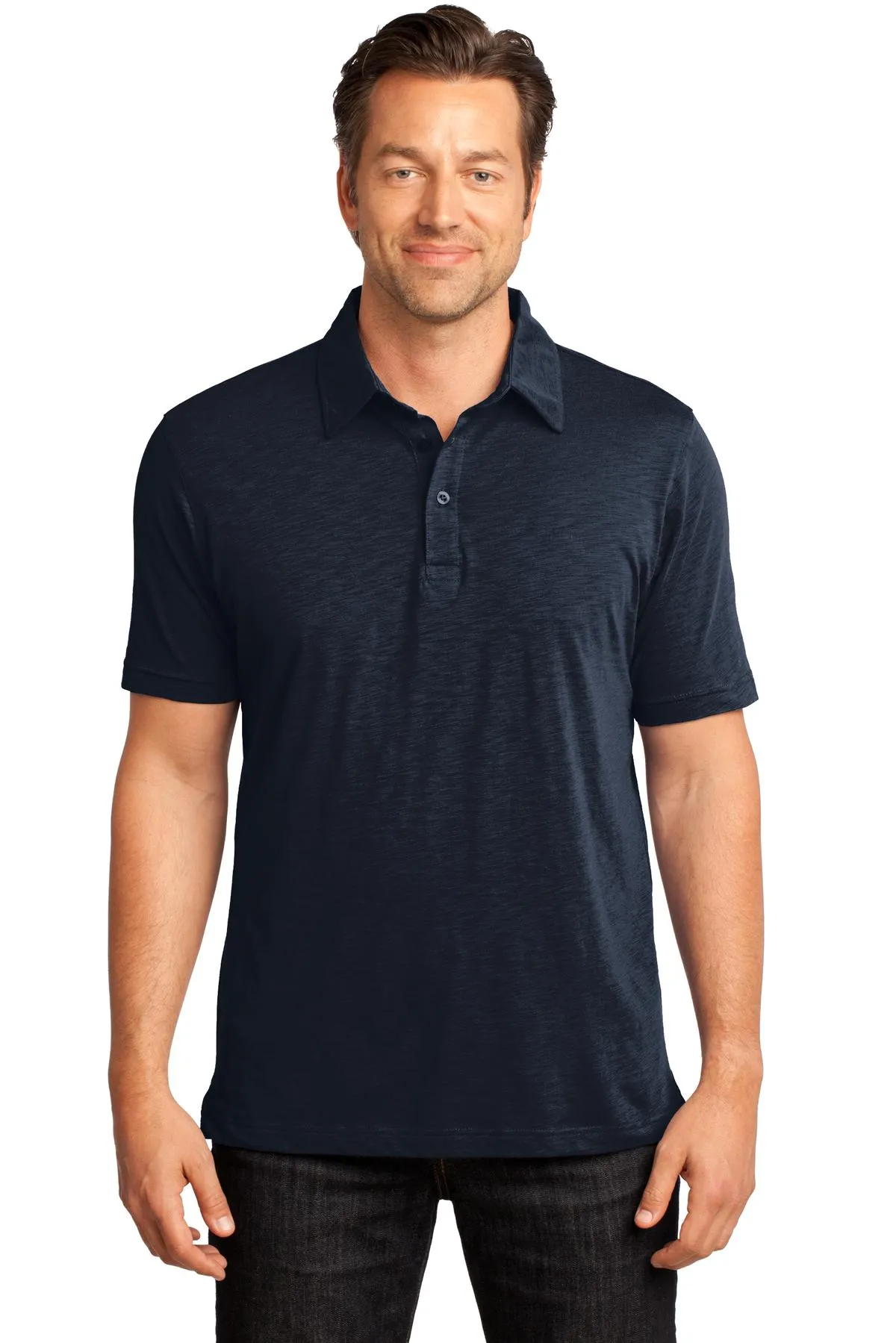 District Made Men's Slub Polo. DM350