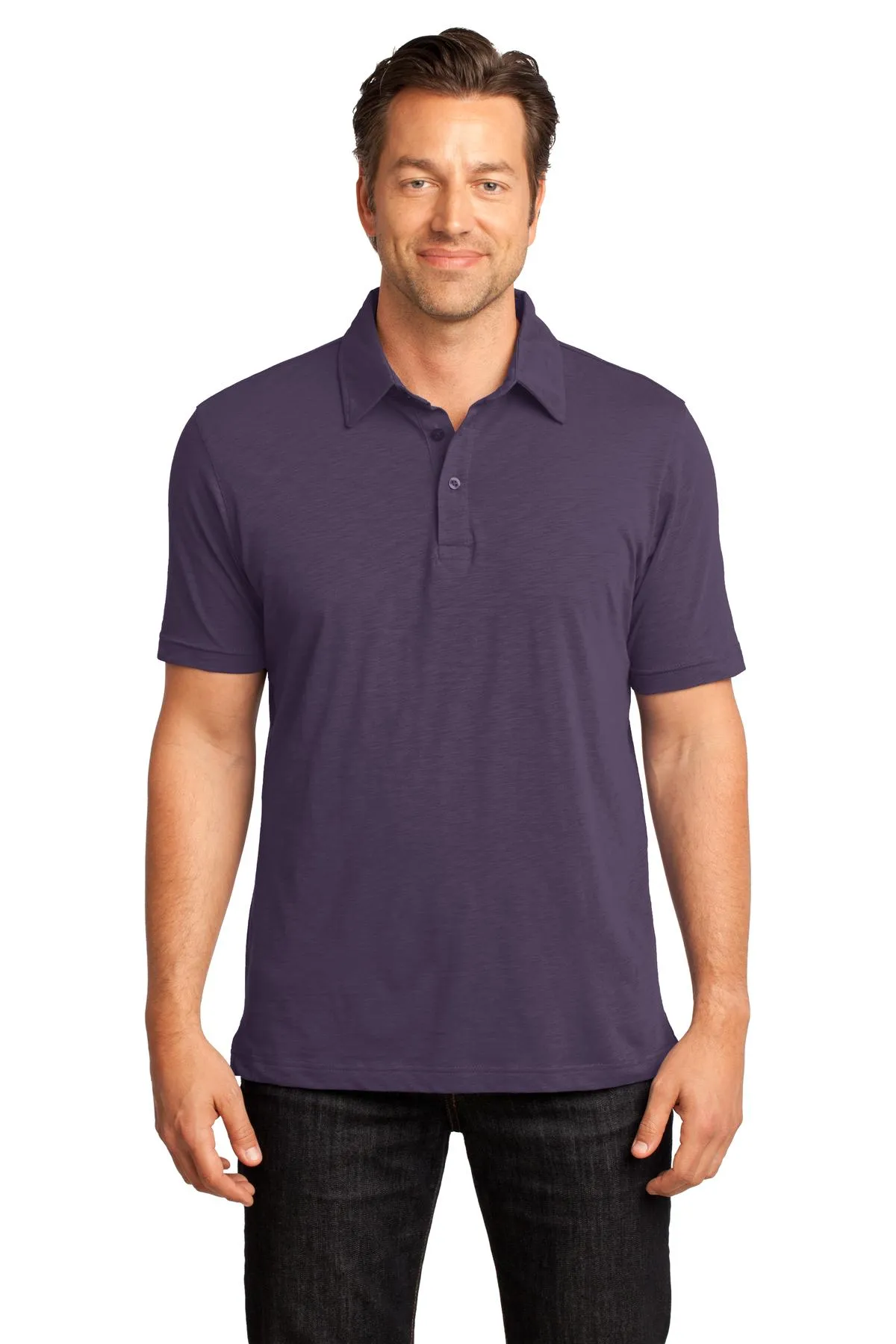 District Made Men's Slub Polo. DM350