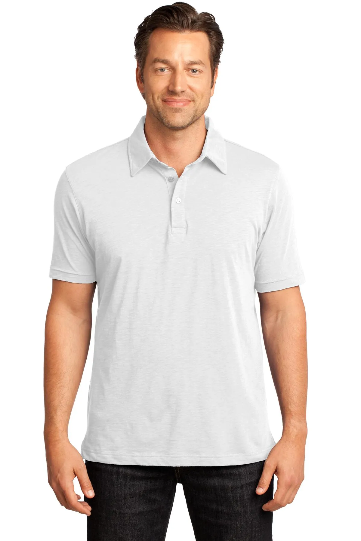 District Made Men's Slub Polo. DM350