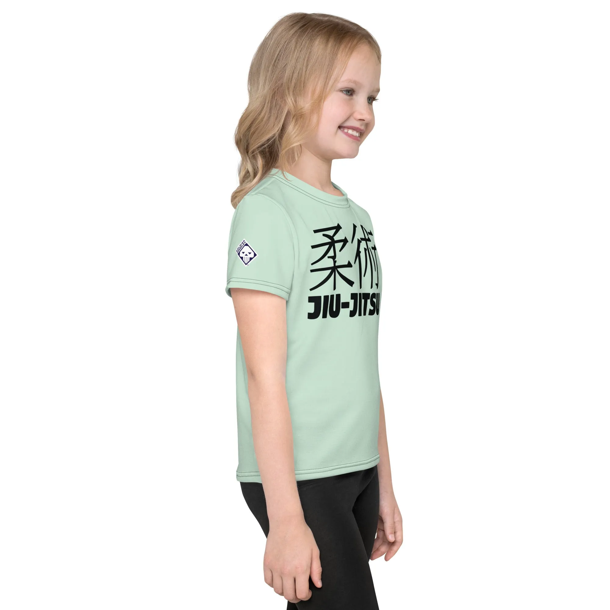 Dynamic Movement: Girl's Short Sleeve Classic Jiu-Jitsu Rash Guard - Surf Crest Alt