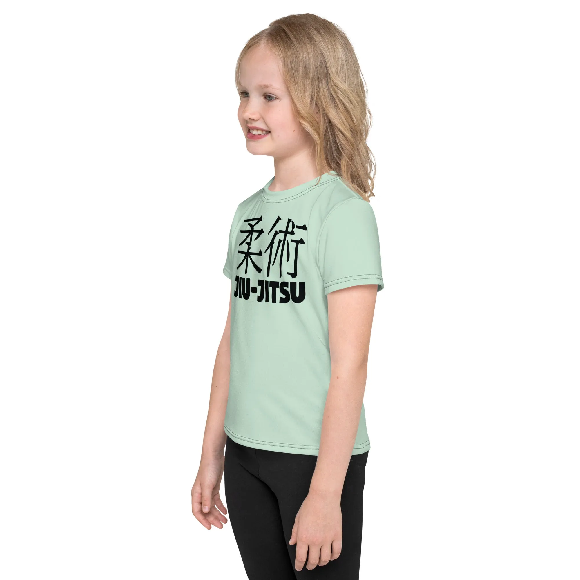 Dynamic Movement: Girl's Short Sleeve Classic Jiu-Jitsu Rash Guard - Surf Crest Alt
