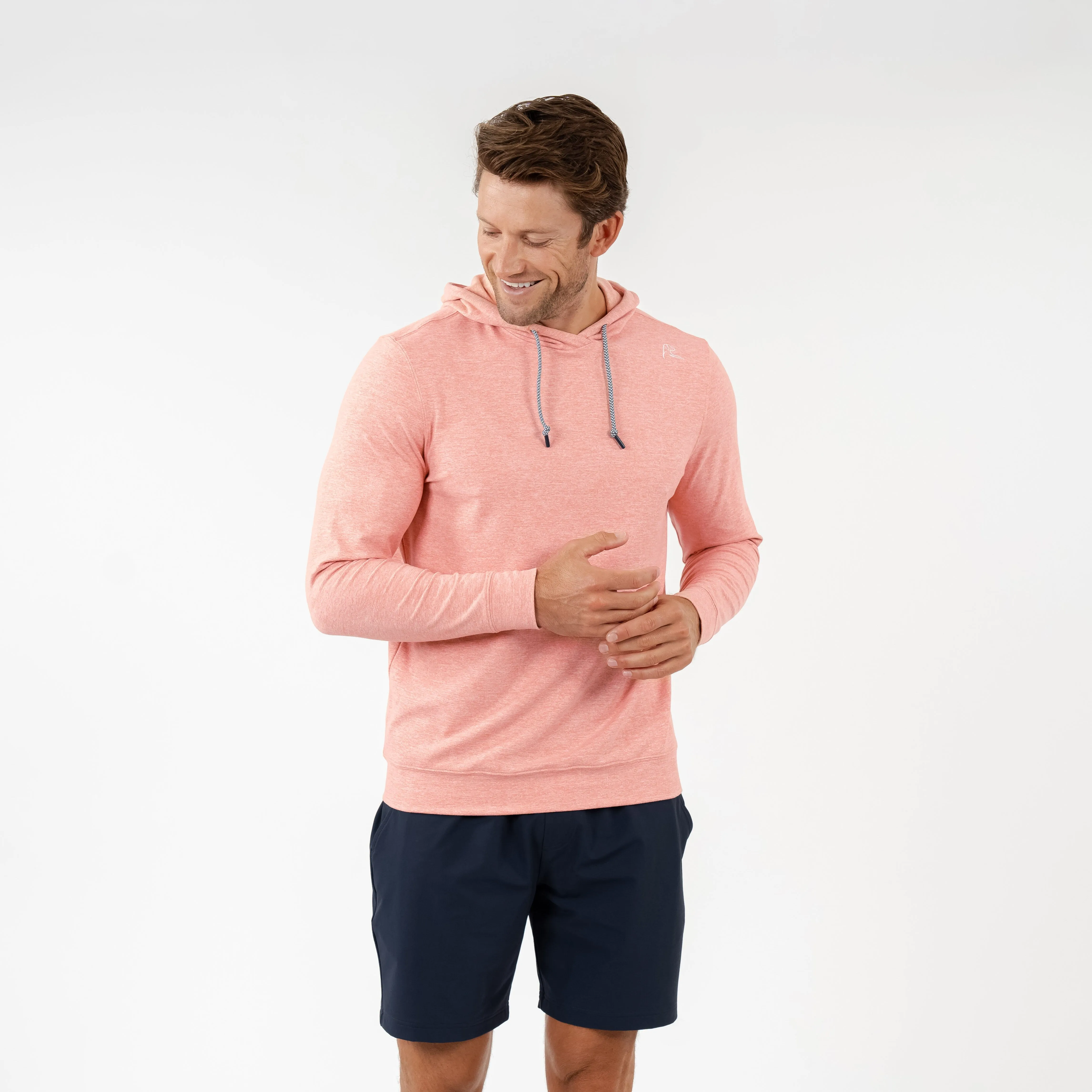 Hesi Performance Hoodie | Heather - Canyon/White