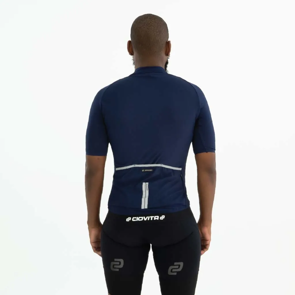 Men's Faro Race Fit Jersey (Navy- Oil Slick Reflective)