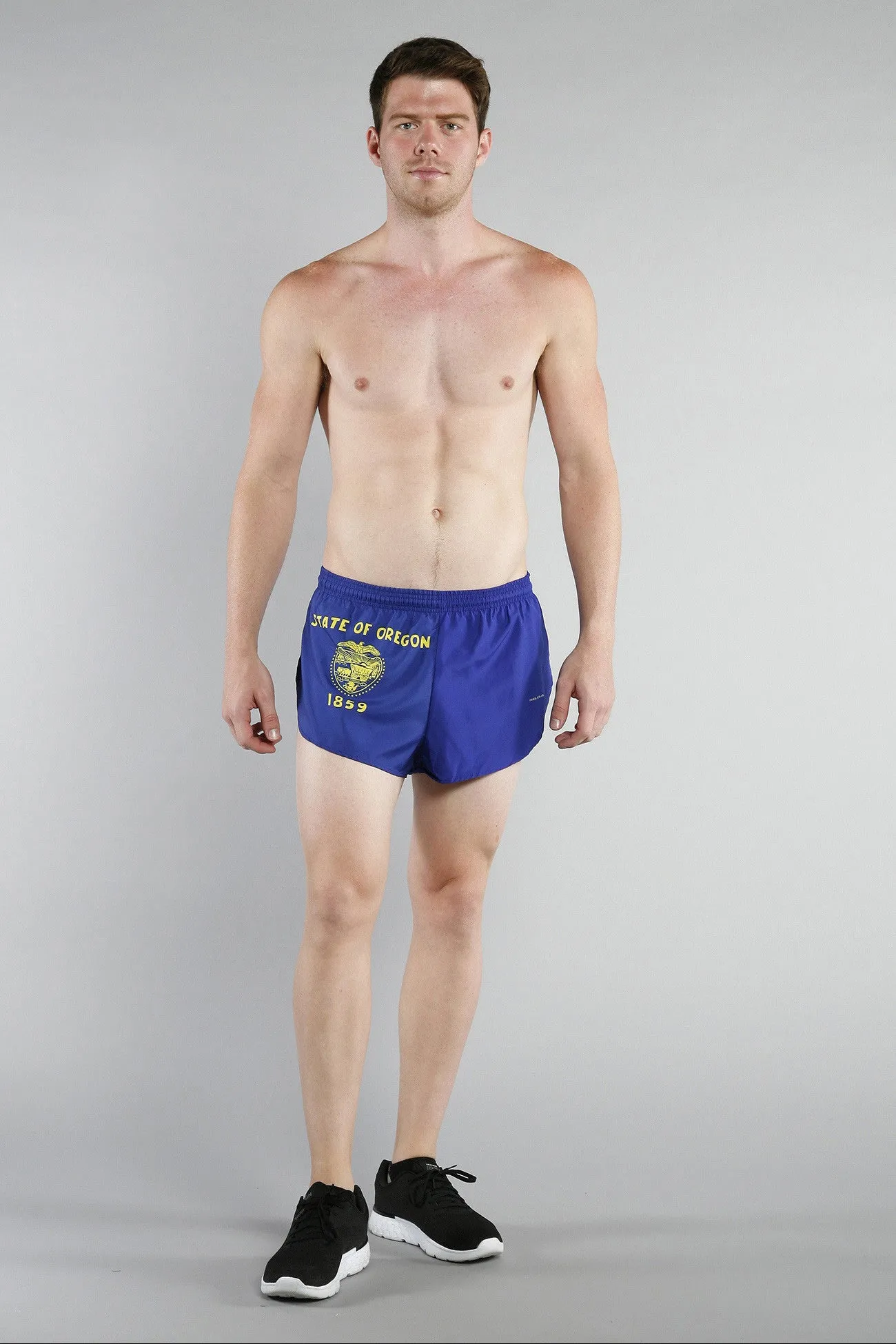 Men's Flag 1" Elite Split Shorts [O-R] - Oregon