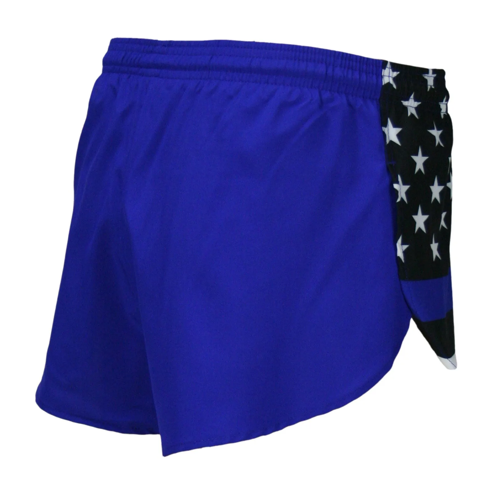 Men's Flag 1" Elite Split Shorts [S-T] - Thin Blue Line