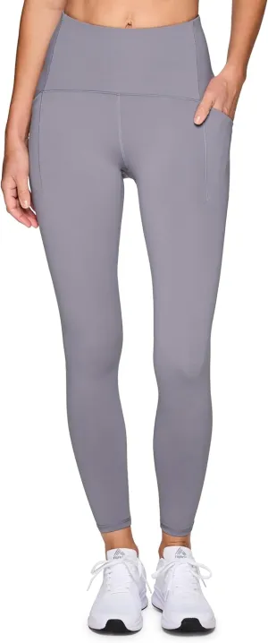RBX Women's Squat Proof 7/8 Legging with Pockets, Quick Dry Running Leggings with Curved High Rise Waistband with Plus Sizes