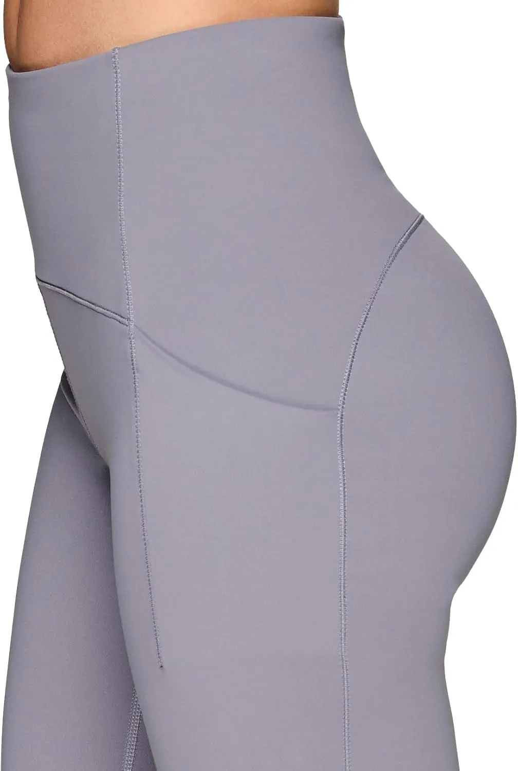 RBX Women's Squat Proof 7/8 Legging with Pockets, Quick Dry Running Leggings with Curved High Rise Waistband with Plus Sizes