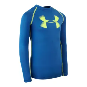 Under Armour Boys' Heatgear Fitted Big Logo L/S Shirt