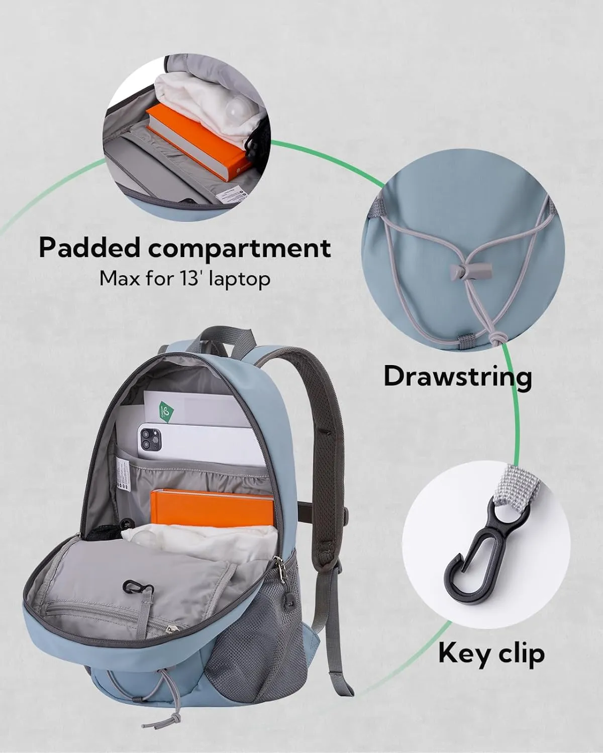 WATERFLY 12L Small Hiking Backpack: Day Pack Lightweight Travel Bag Camping Fitness Cycling Outdoor Sports Daypack For Women Men