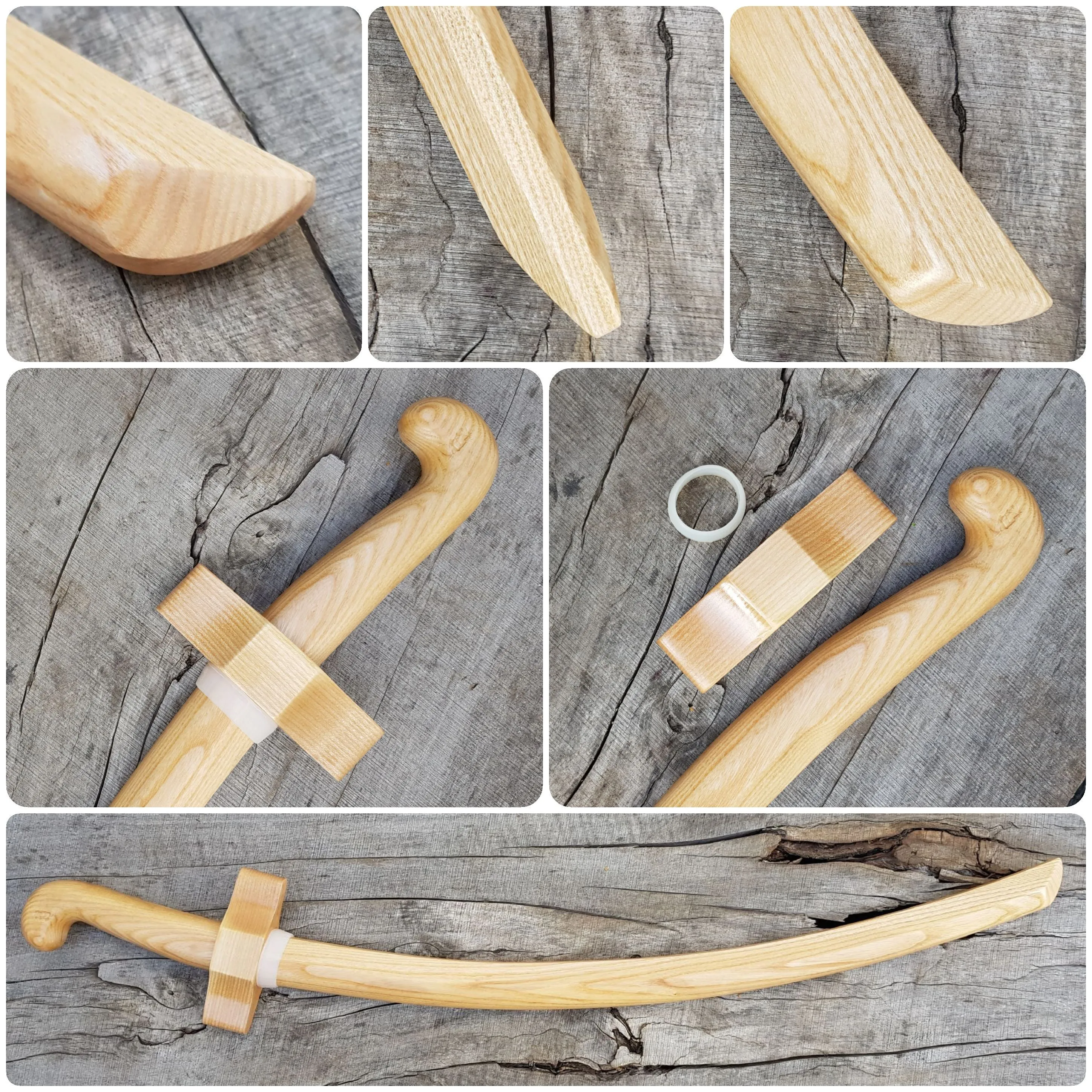 Wooden saber with a guard 80 cm - European Ash